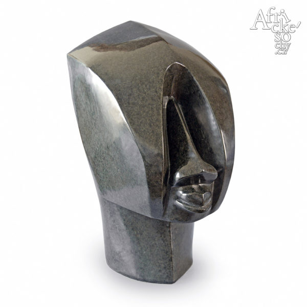 Skulptur von Steady Gomo: Kubistischer Kopf