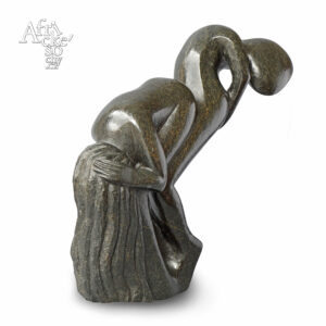 Skulptur von Knowledge Tembo: Liebhaber | Steinskulpturen online kaufen