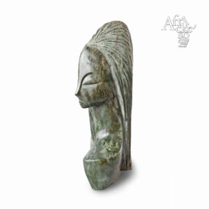 Skulptur von Tutani Mgabazi: Kopf eines Mädchens | Steinskulpturen online kaufen
