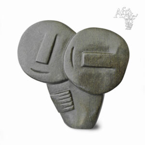 Skulptur von Davison Chakawa: Zwei von uns | Steinskulpturen online kaufen