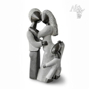 Skulptur von Prosper Chirodza: Mama und Papa | Steinskulpturen online kaufen